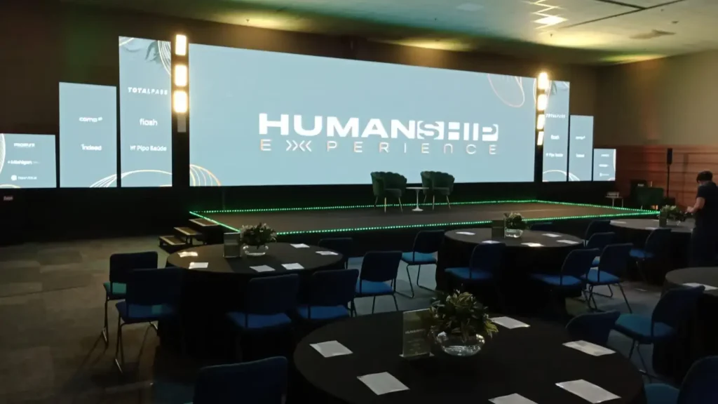 Evento Share RH - Cyan Resort Itupeva - Som, painel de LED, estrutura e luz